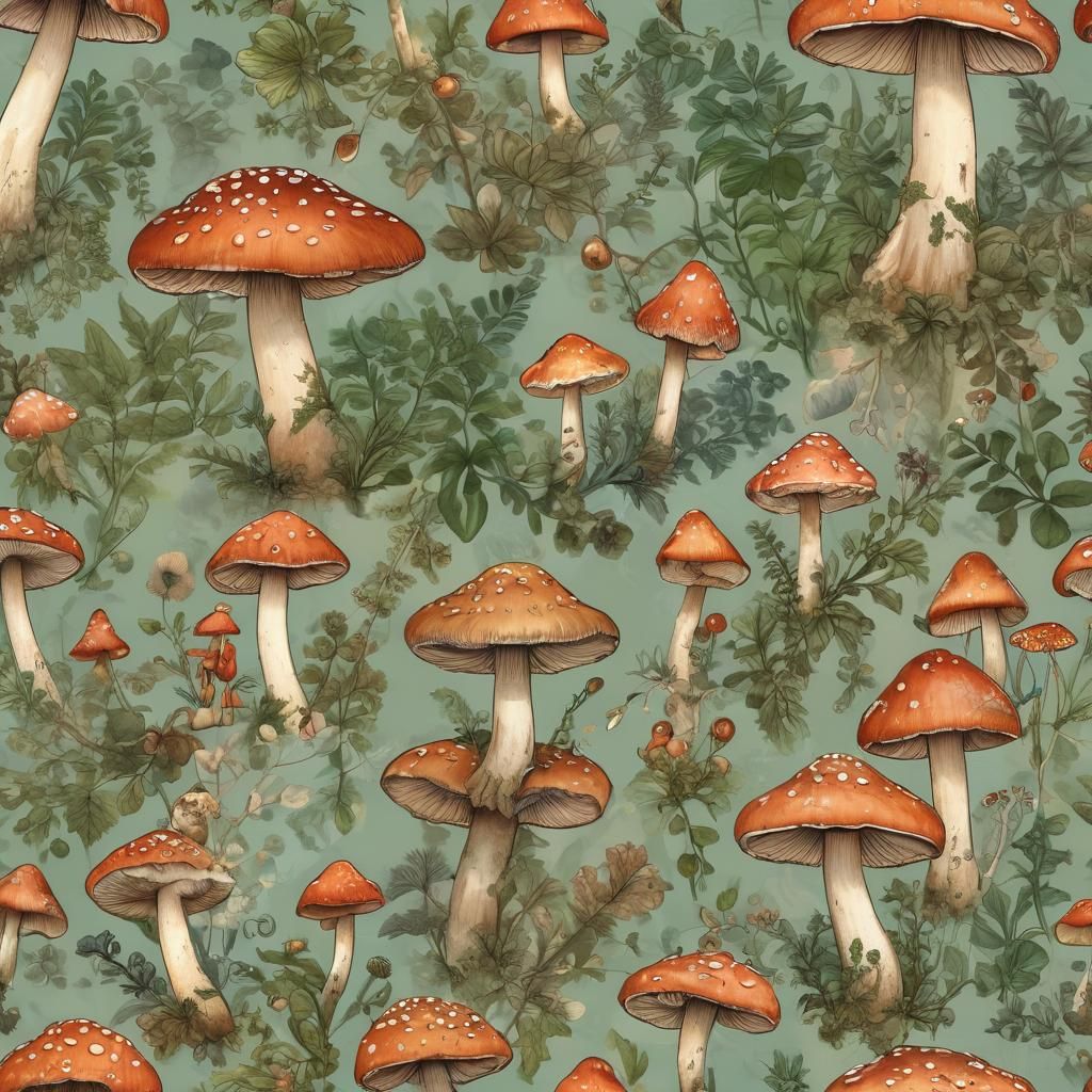 Enchanting Mushroom Fairy Illustration