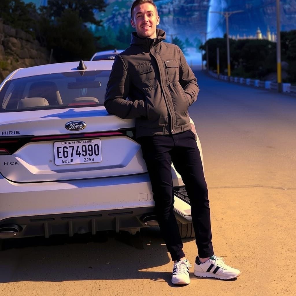 Ethereal Mountain Scene in Vibrant Oil Painting Style