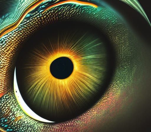 Hypnotic Spiral Eye Illustration in Digital Art