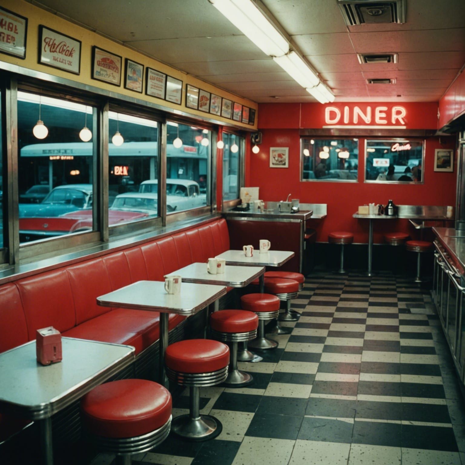 1960s Diner in Stephen Shore Style