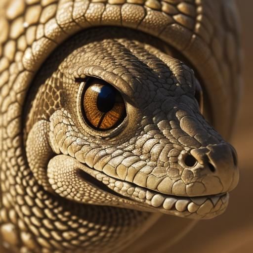 Dramatic Desert Snake in Golden Hour Lighting