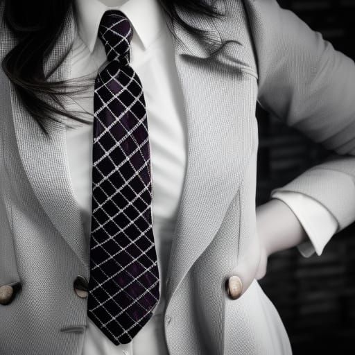 woman wearing a tie