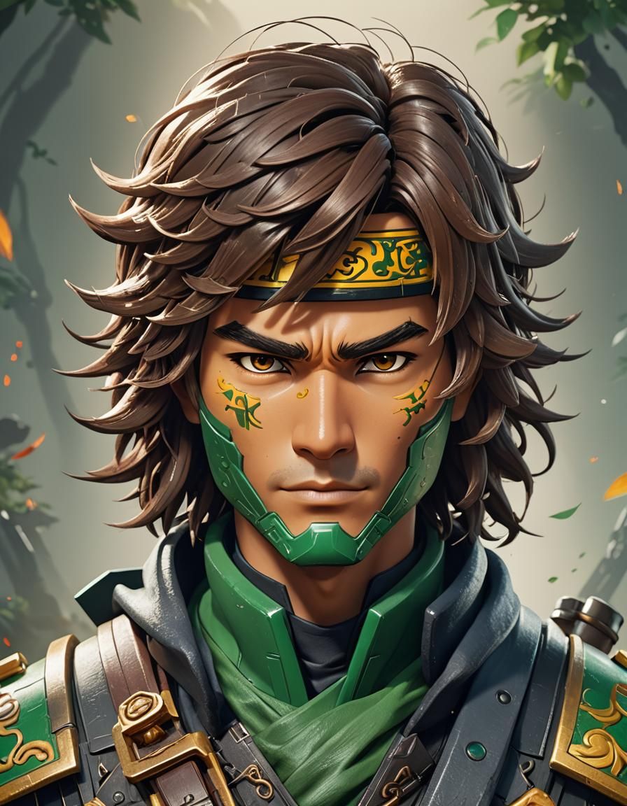 Lloyd Ninjago Portrait in Art Nouveau Style