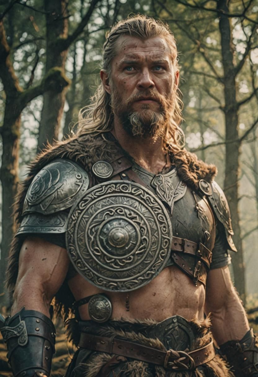 Cinematic Norse God Balder Film Still