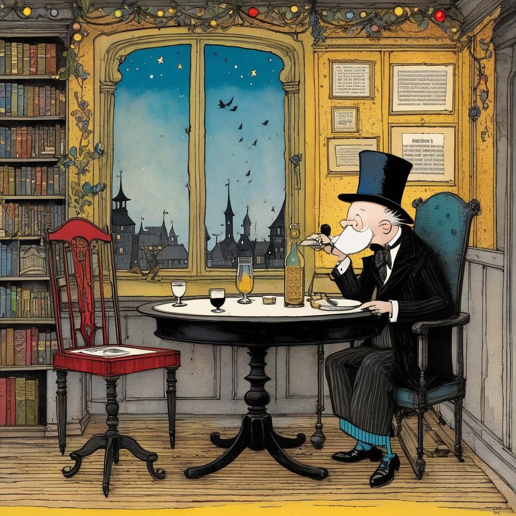 Ironic Meaning of Life Ink Splash Art