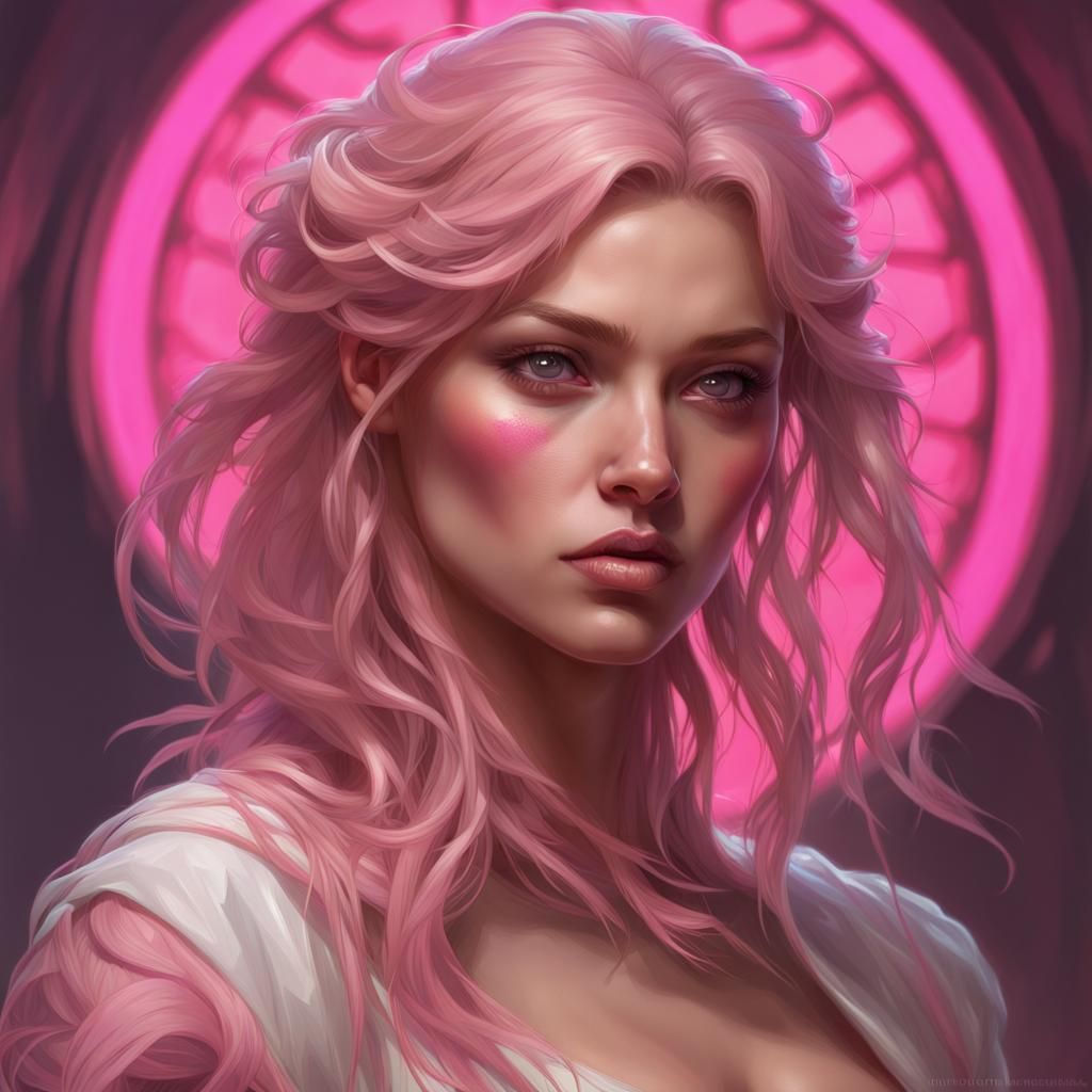 Detailed Nothic Portrait with Pink Nails