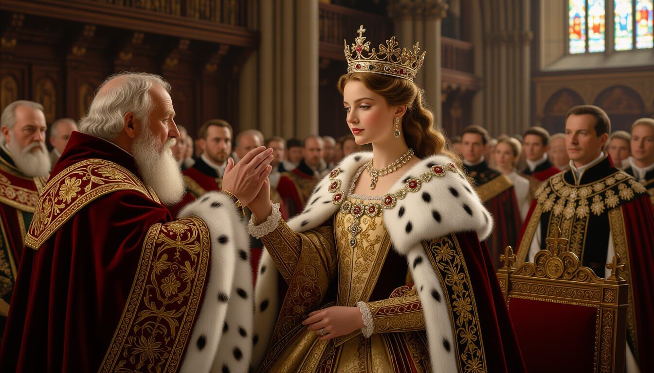 Princess Coronation in Grand Cathedral, Royal Portrait