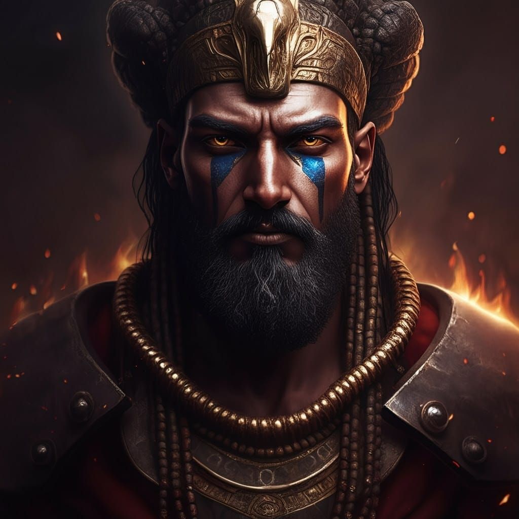 God of Fire and Metal in Epic Cinematic Style