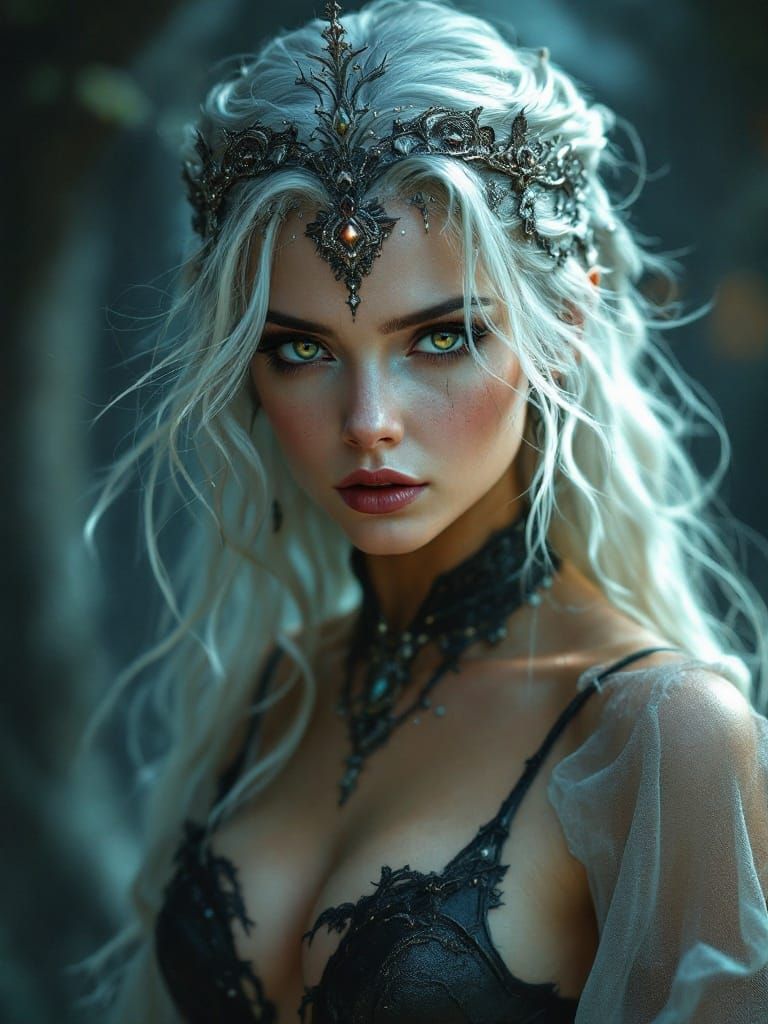 Enchanted Hedge Witch in Ethereal Glow