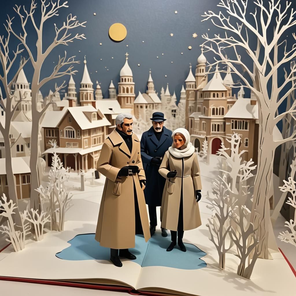 Stylized Diorama of Russian Winter Scene