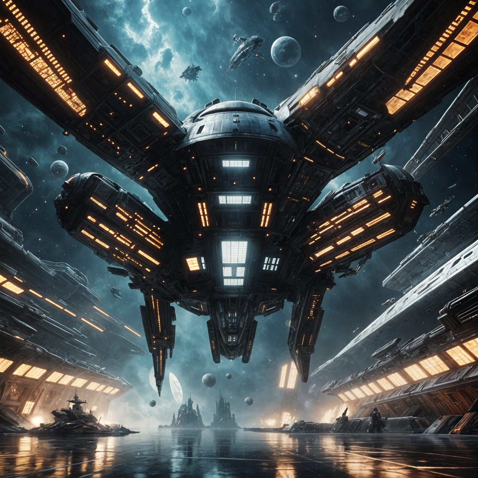 Klingon Bird of Prey in Deep Space