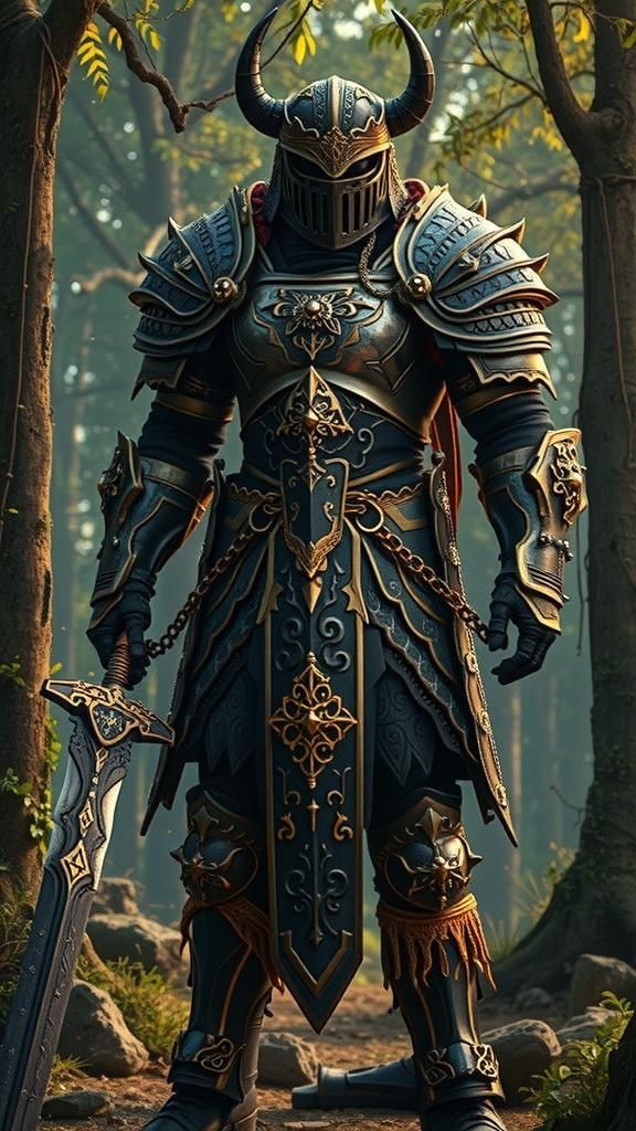 Berserker God of Weapons in Obsidian Armor