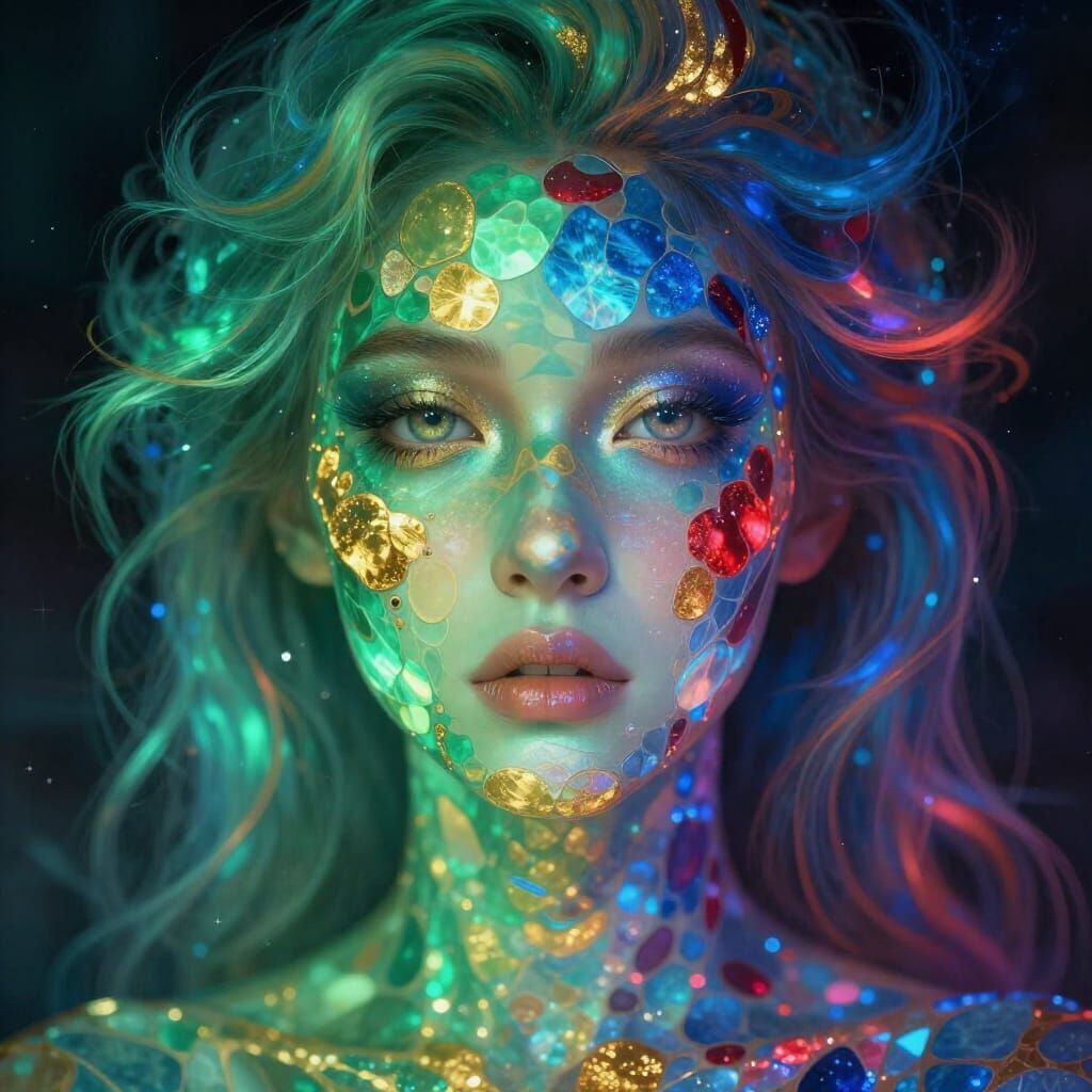 Fantastical Portrait of a Multi-Toned Person