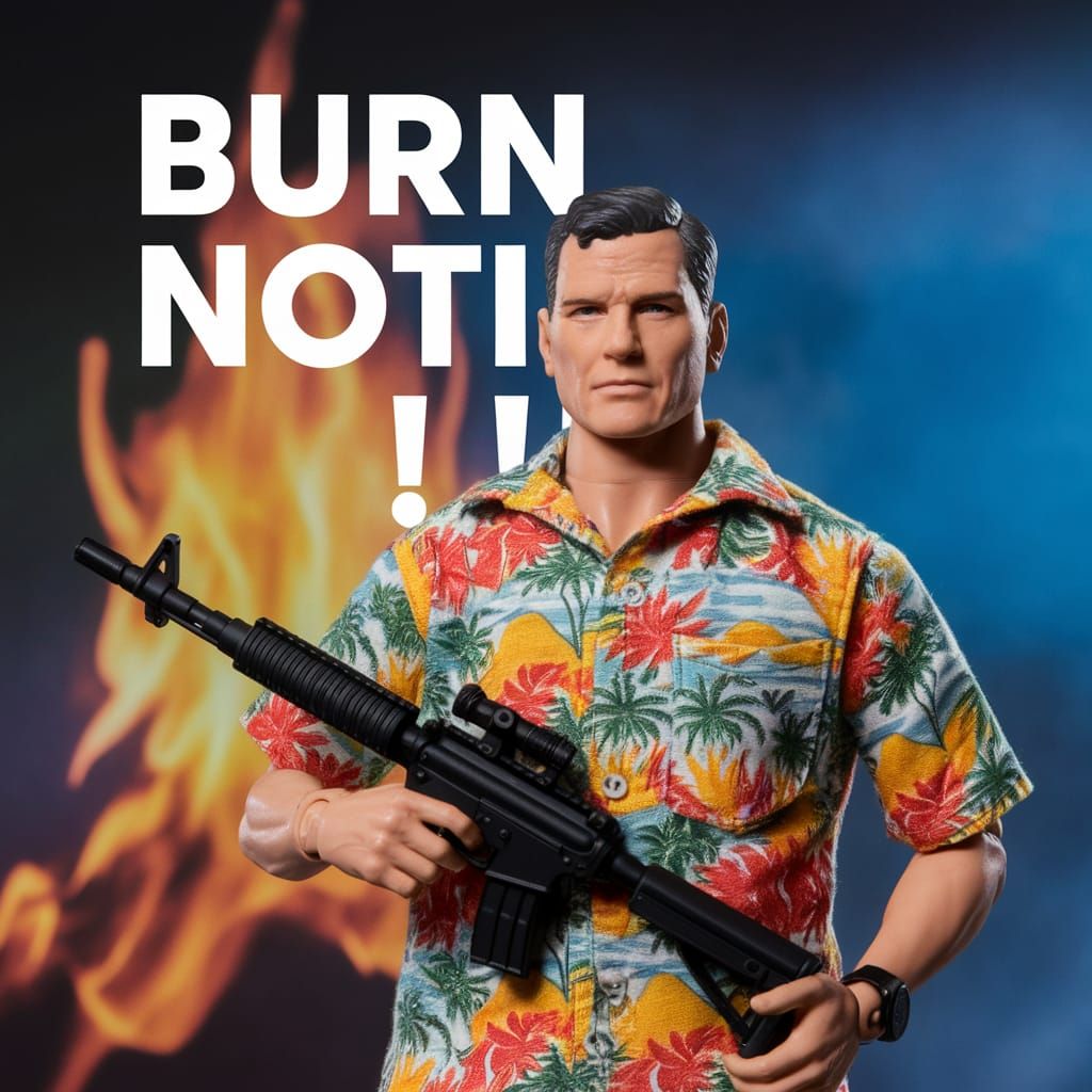 Glossy Action Figure Box with Bruce Campbell in Hawaiian Shi...