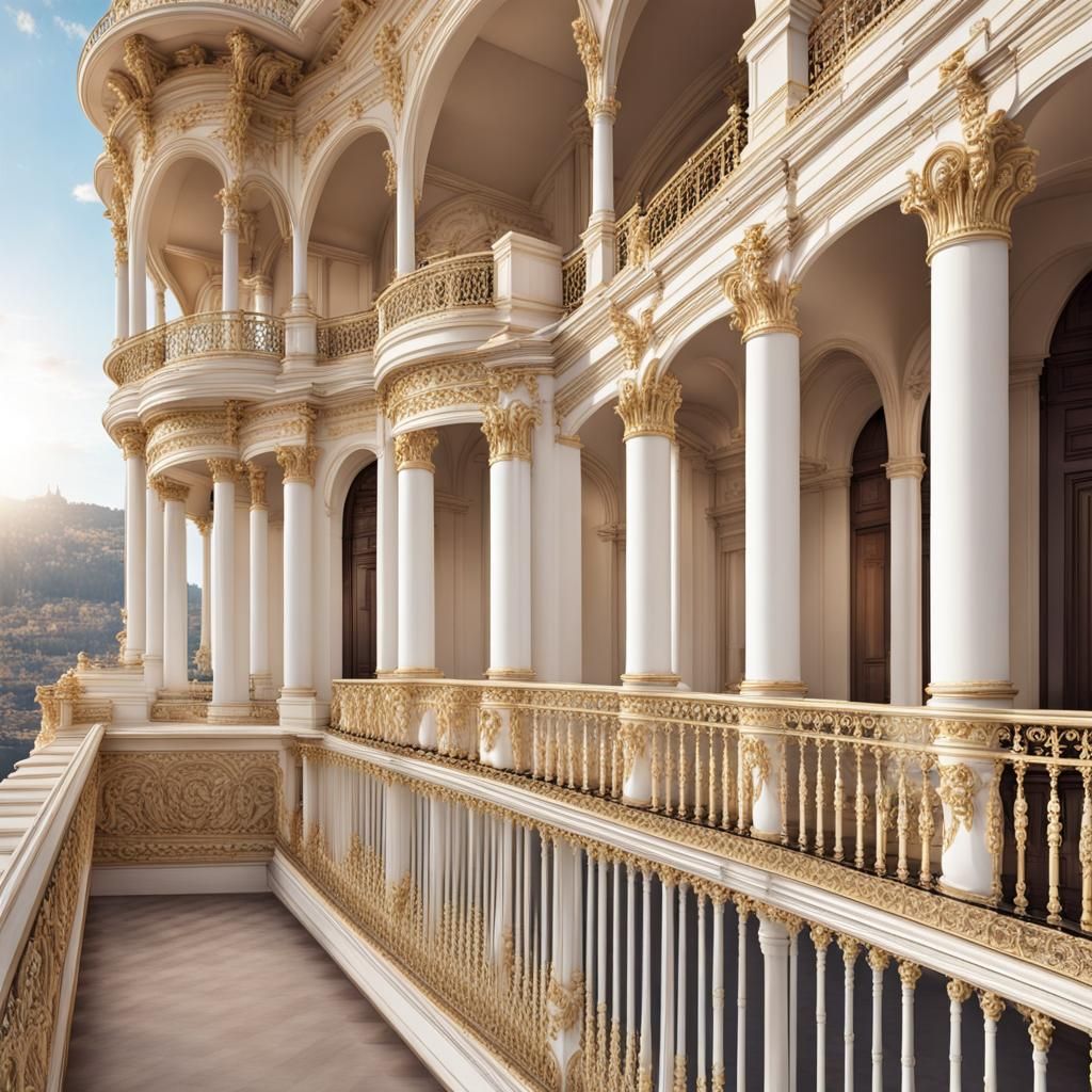 Opulent Royal Palace with Balcony