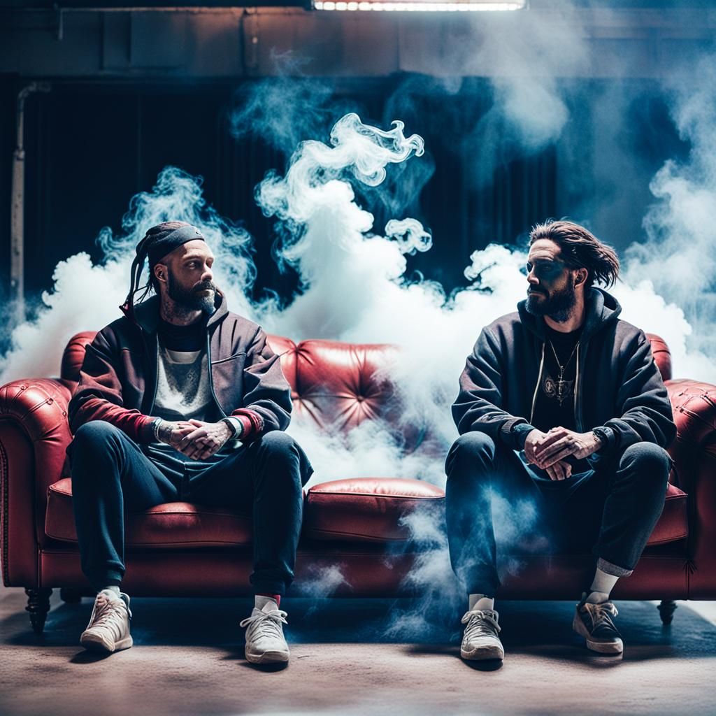 Suicideboys in Moody Cinematic Film Still