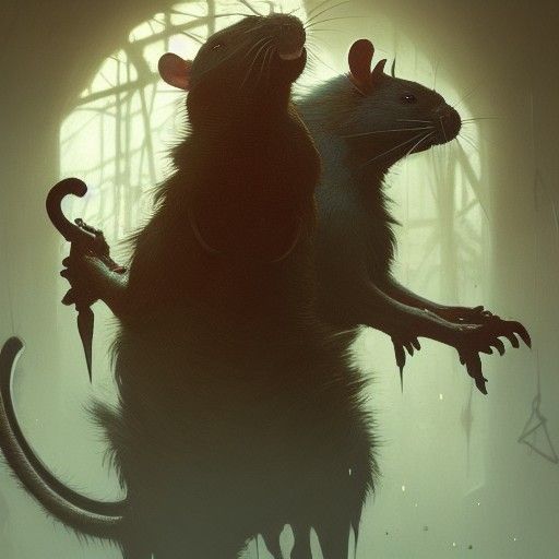 Hyperdetailed Rats in Dark Fantasy Style