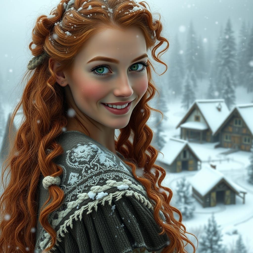 Ethereal Norse Goddess Captured in Hyperrealistic Splendor