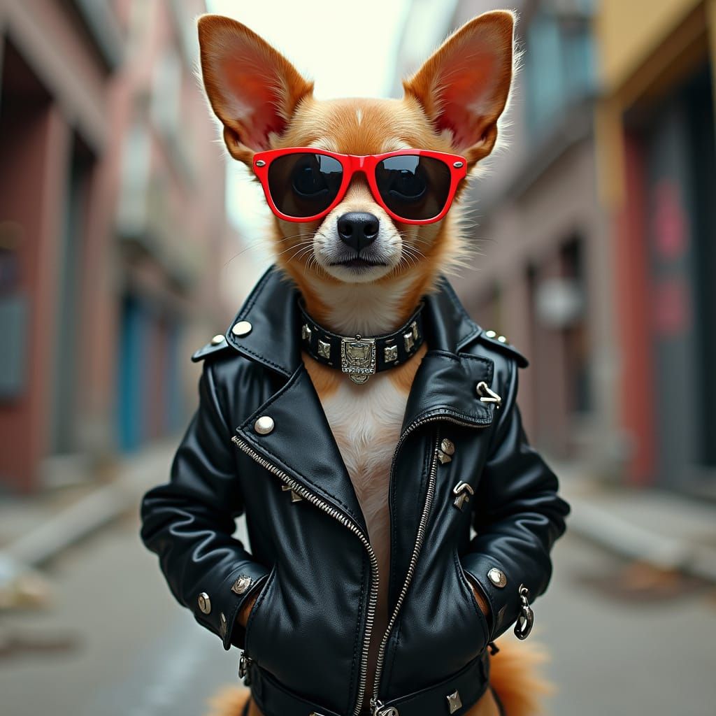 Tough Chihuahua in Lowbrow Style