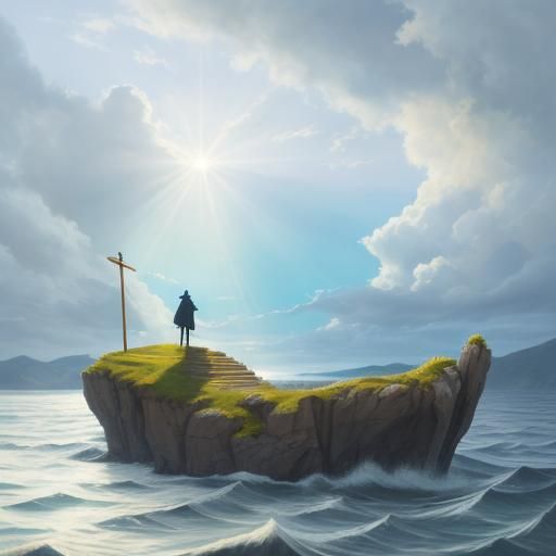 Moses Parts the Red Sea: Biblical Digital Art