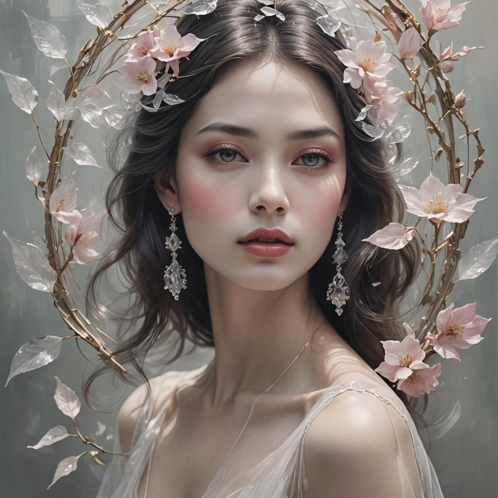 Ethereal Transparency: A Vision of Feminine Essence