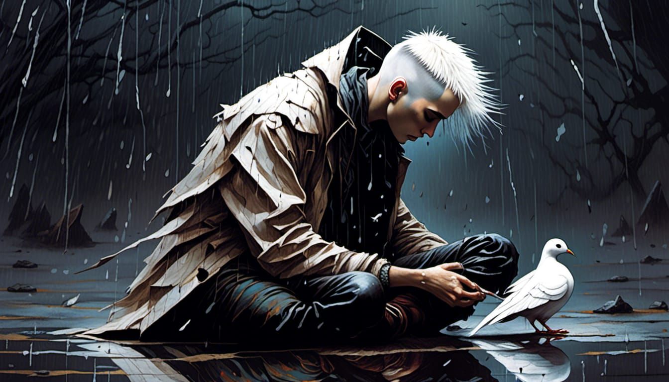 Android Replicant's Farewell: A Woodsplash Impression