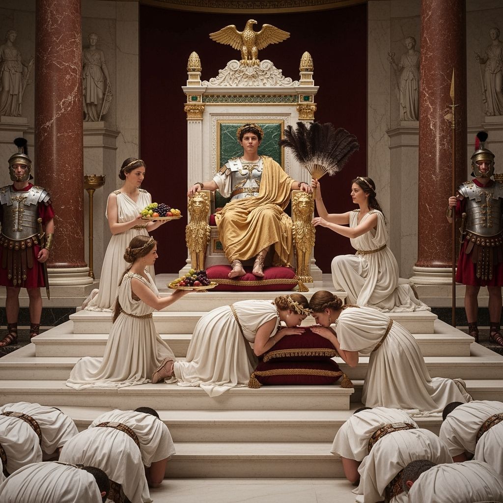 Emperor Caligula on His Throne