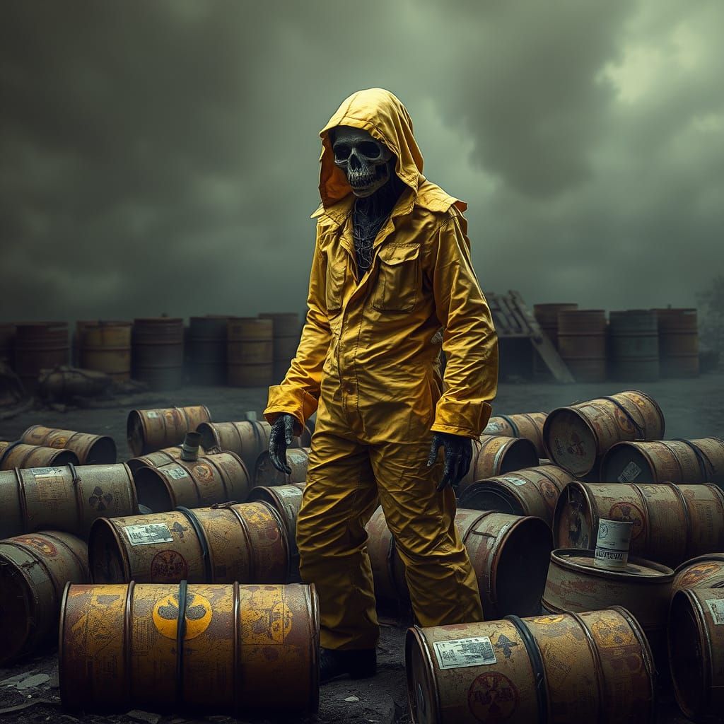 Undead Outcast Amidst Radioactive Ruin