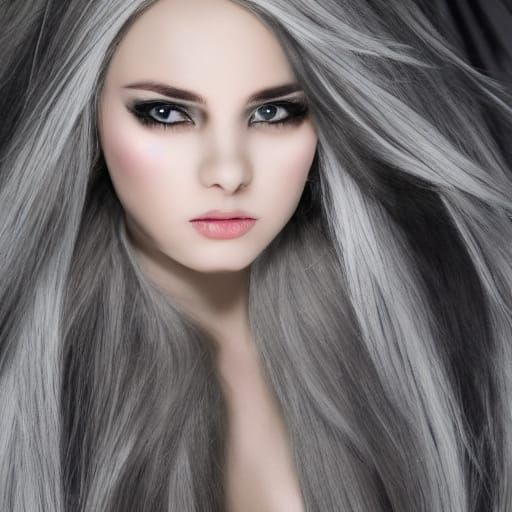 Hyperrealistic Elf Portrait with Silver Hair