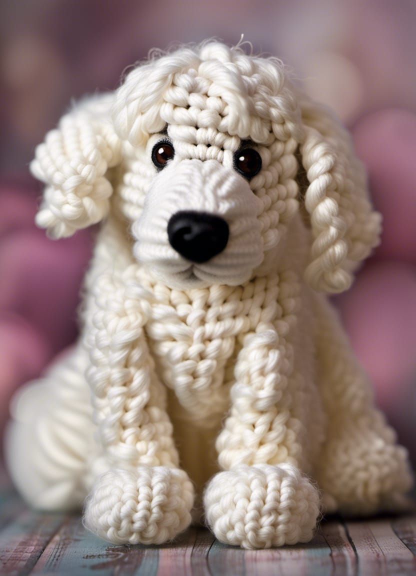 SDXL 1.0 Crochet Great Pyrenees