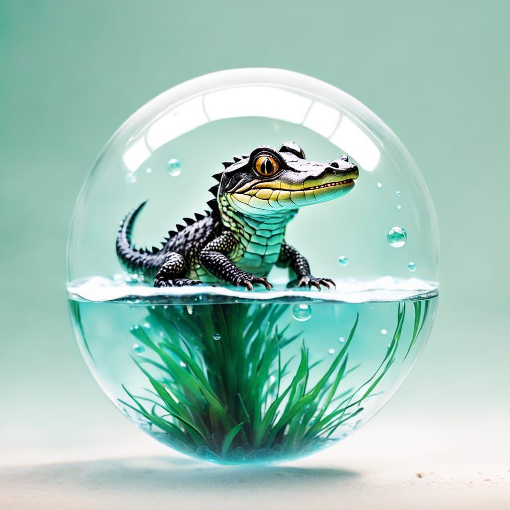 Gentle Alligator Emerges from Tranquil Water