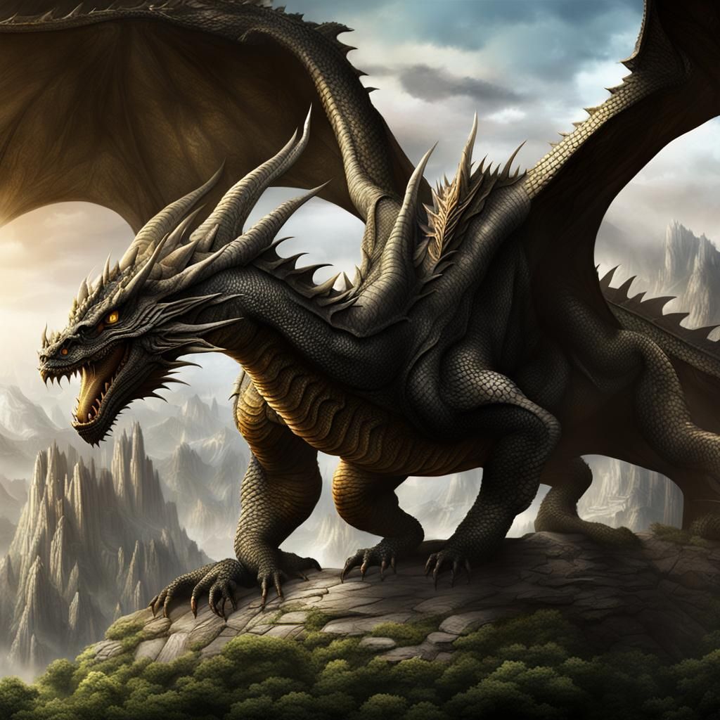 Epic Dragons in Detailed Matte Painting Style