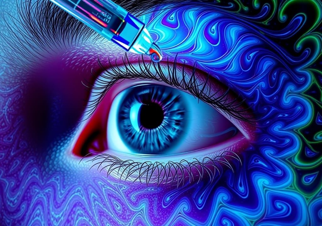 Psychedelic Eye with Fractal Patterns
