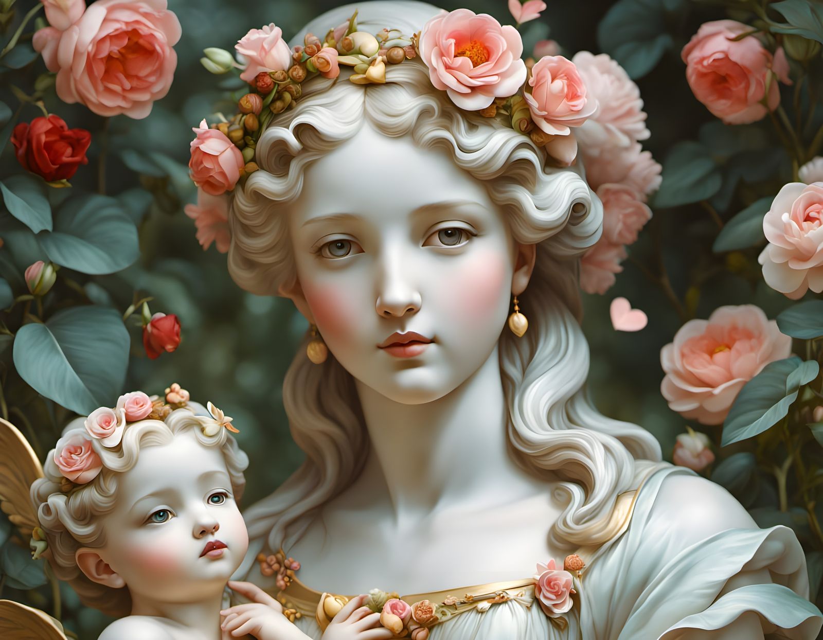 Goddess of Love Bestows Hearts for Valentine's Day