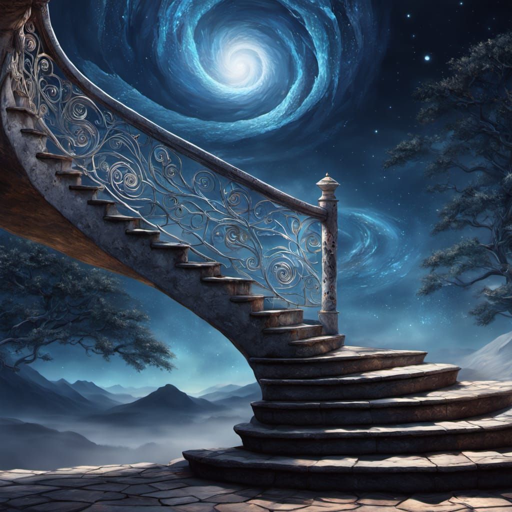 Ethereal Ascent: A Surrealist Vision in Oil