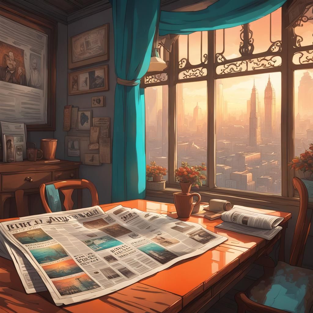 Anime Newspaper with House Ads: "FAR AWAY FROM PEOPLE"