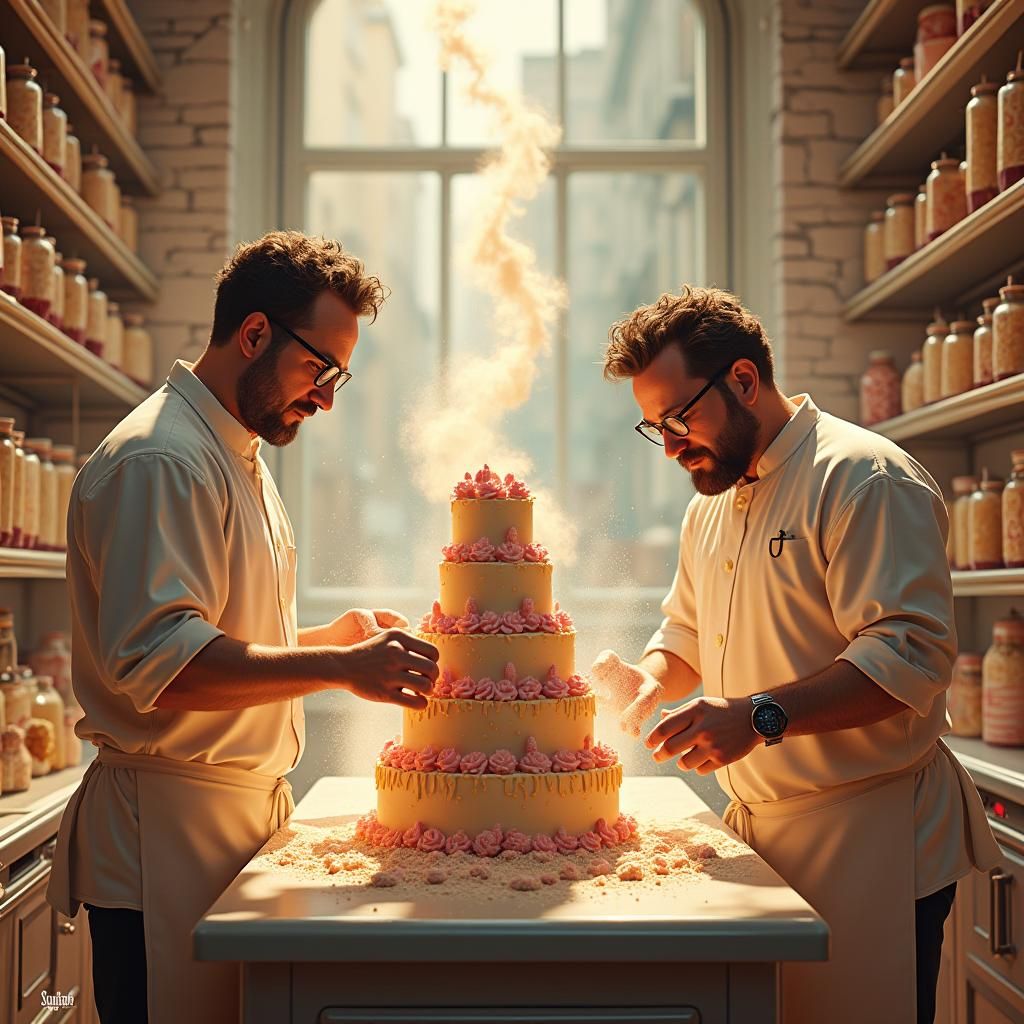 Markiplier and Walter White Baking a Cake