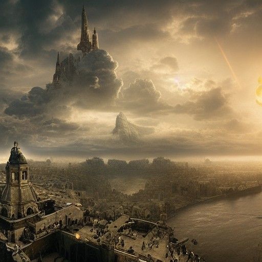 Detailed Reconciliation Scene: Epic Digital Matte Painting