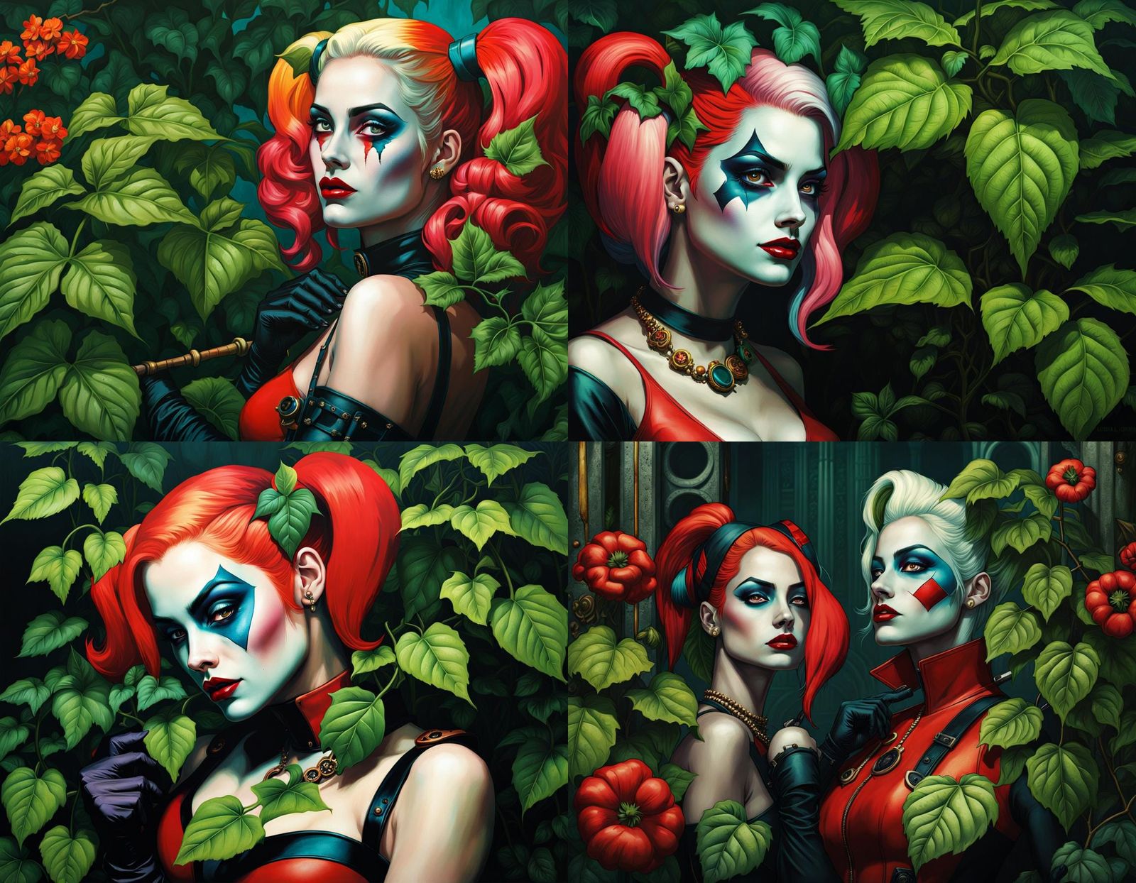 Harley Quinn Poisoned: Detailed Digital Art