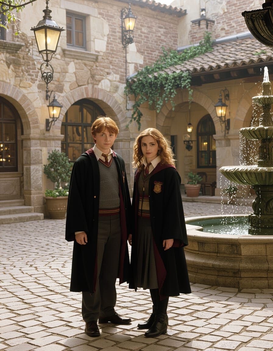 Ron and Hermione: Surreal Cinematic Fantasy