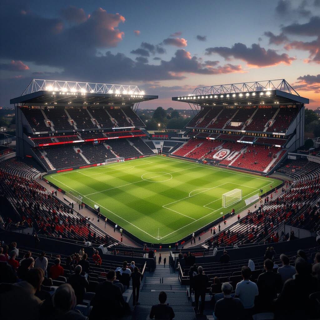 Hemel Hempstead FC Stadium Black Claret Red Aerial View