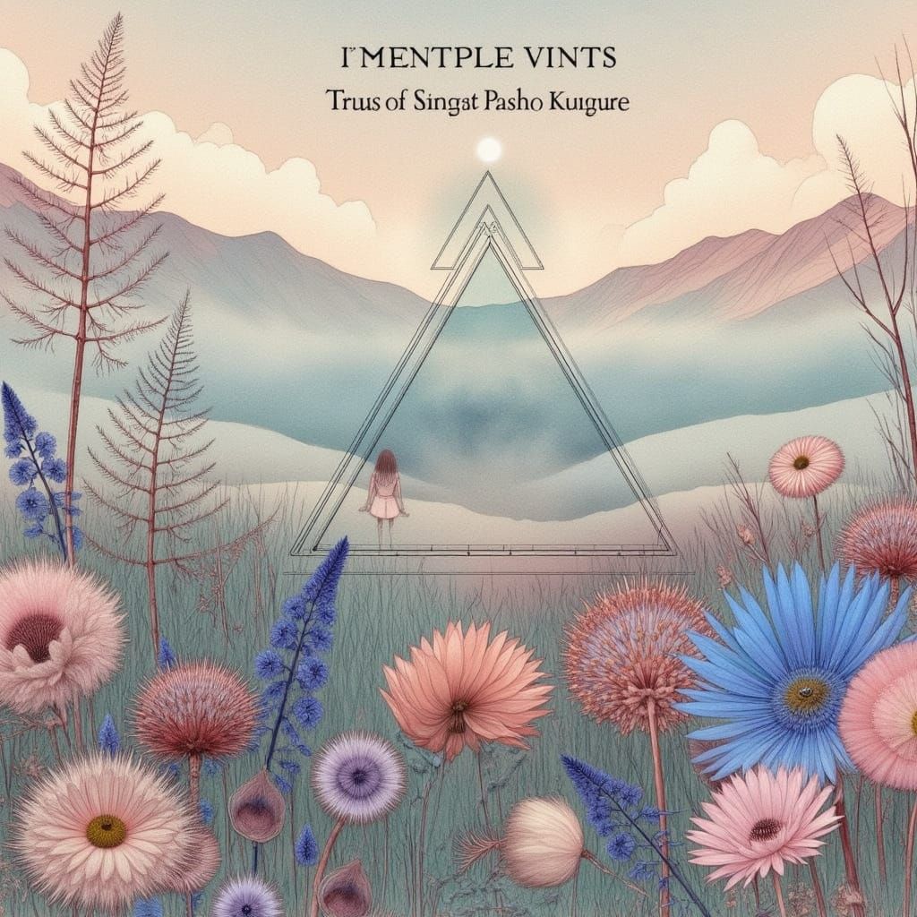 Surreal Botanical Dreamscape in Pastel Hues