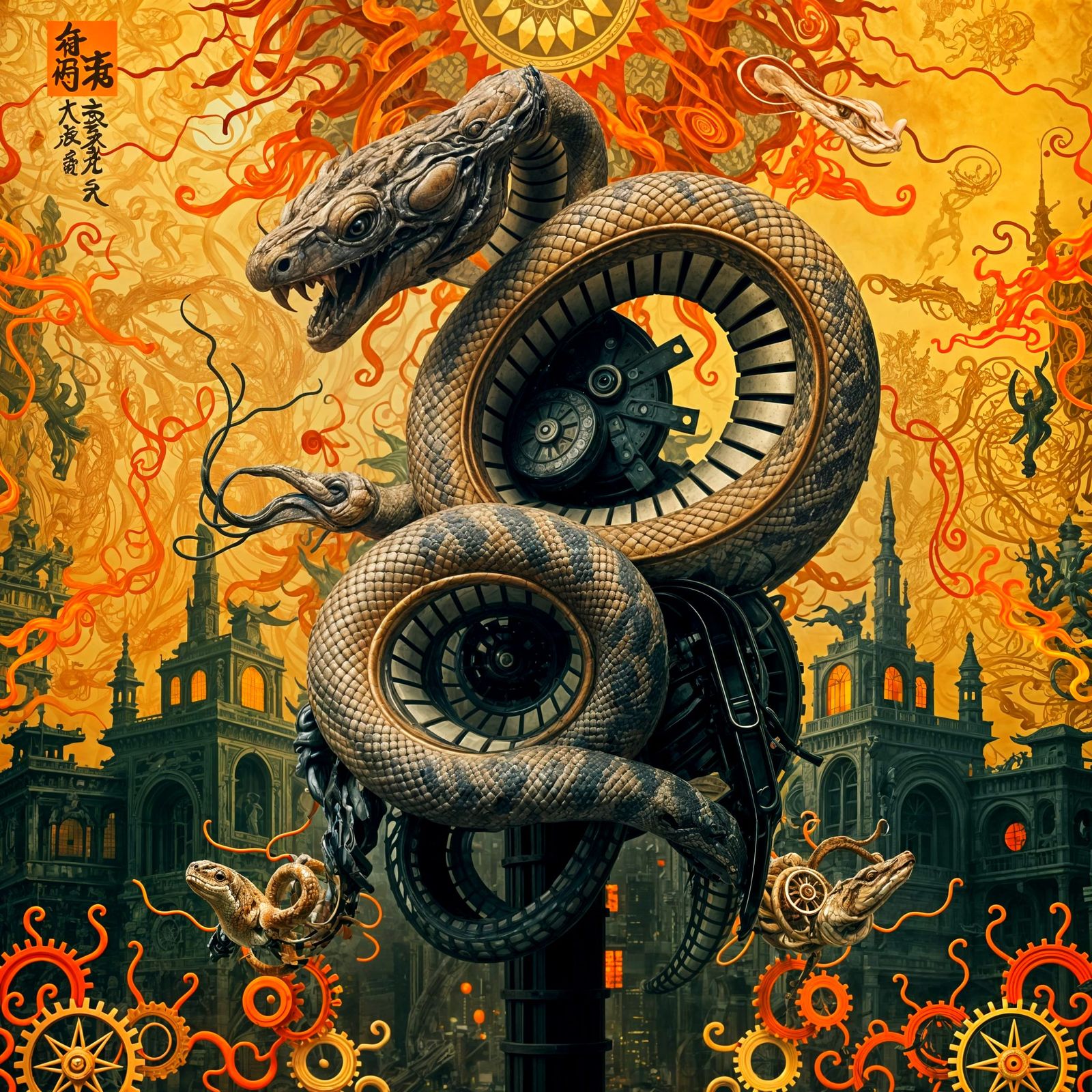 Mystical Snake Meets Cyberpunk