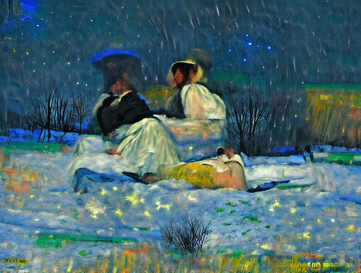 Romantic Silhouette Embrace Under Moonlight