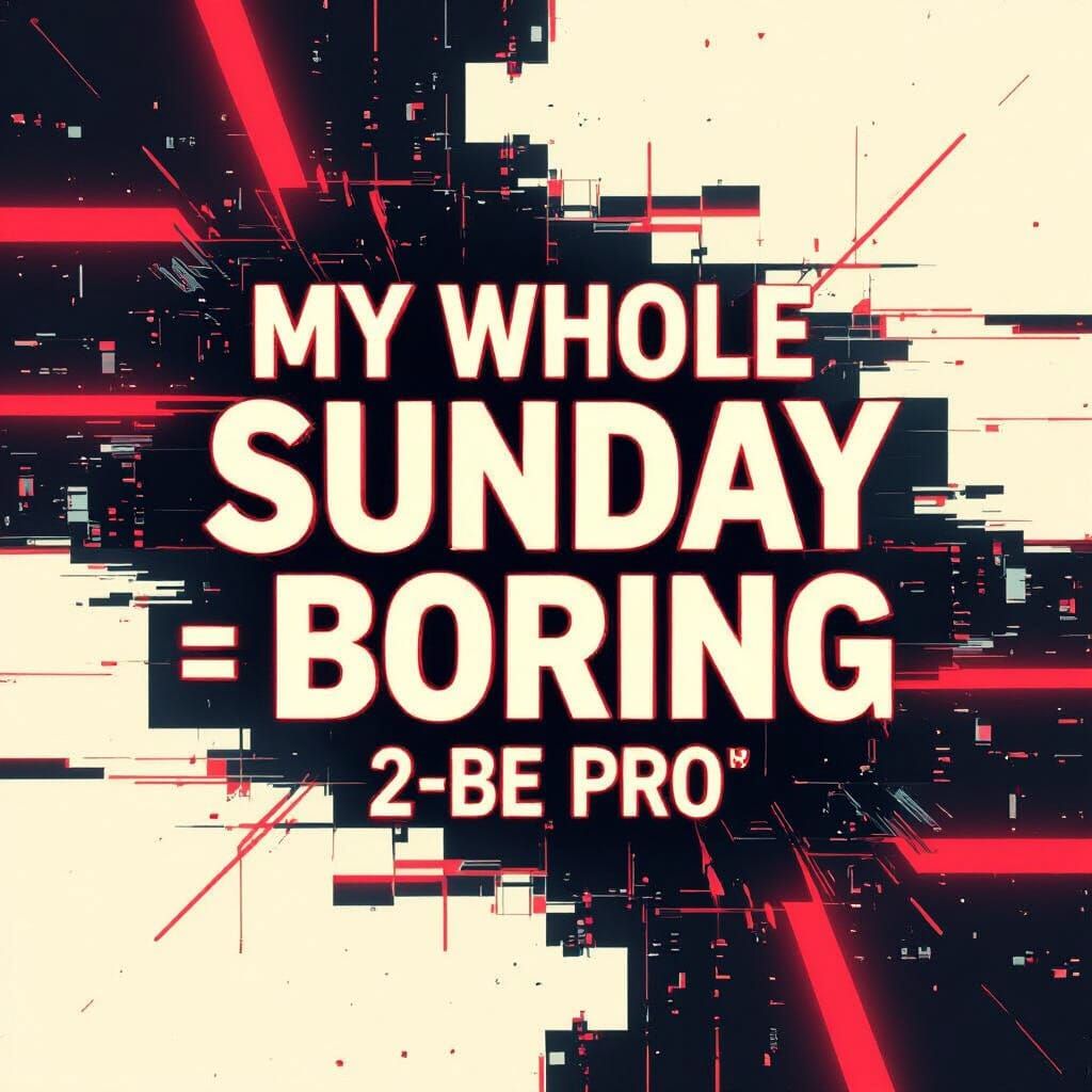 Glitch Art Thumbnail: MY WHOLE SUNDAY = BORING