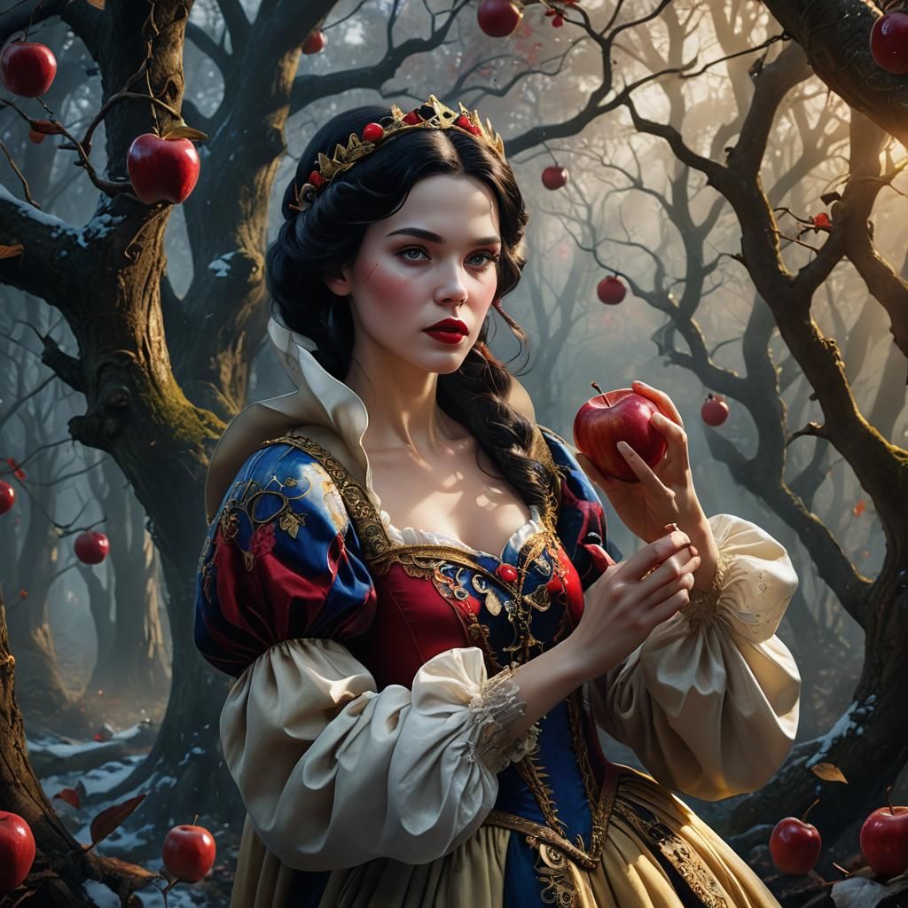Snow White in Mystical Forest: Digital Matte Painting