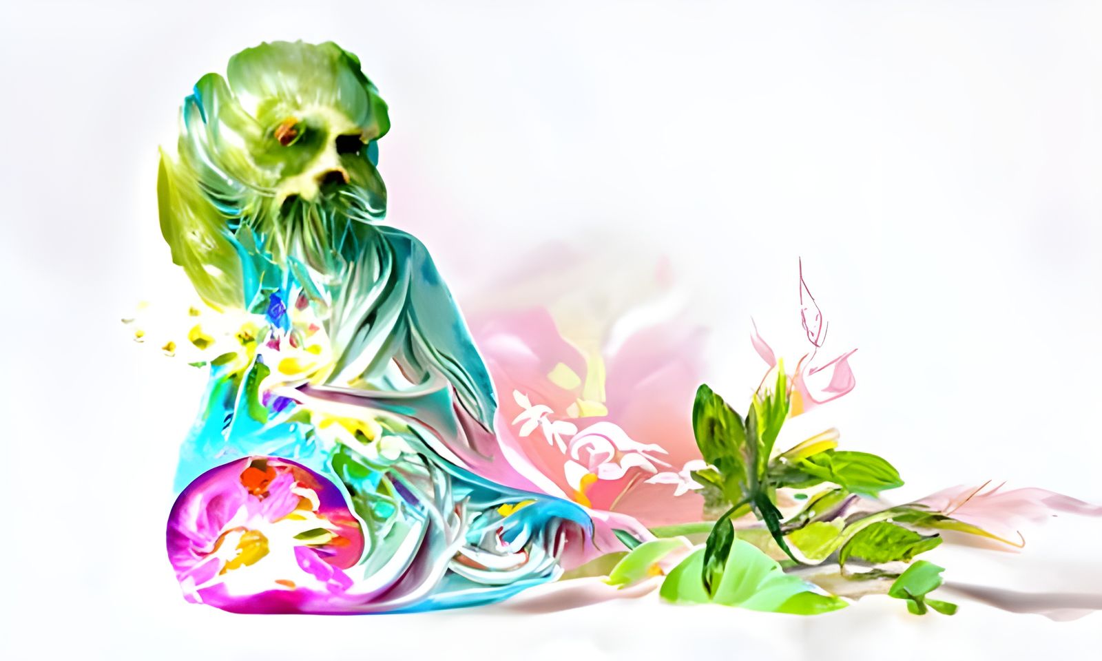 Detailed Painting of Reincarnation in a Transcended World