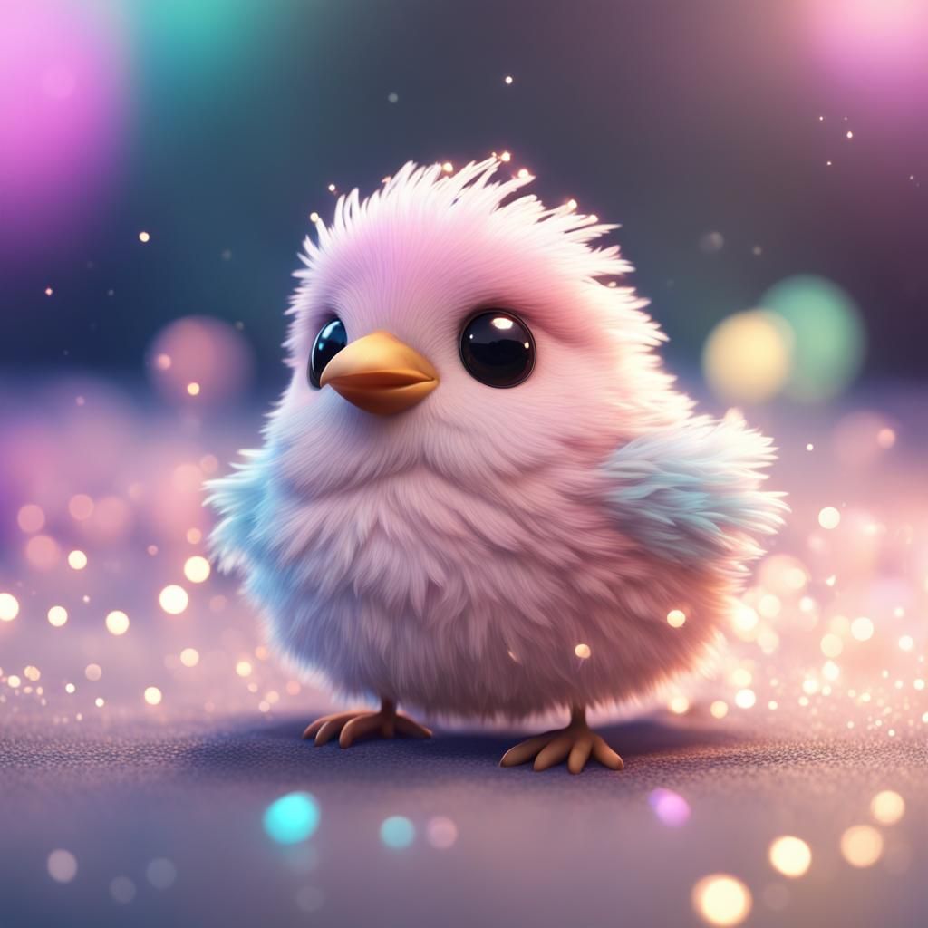 Pastel Bird with Glitter Sparkles in Unreal Engine