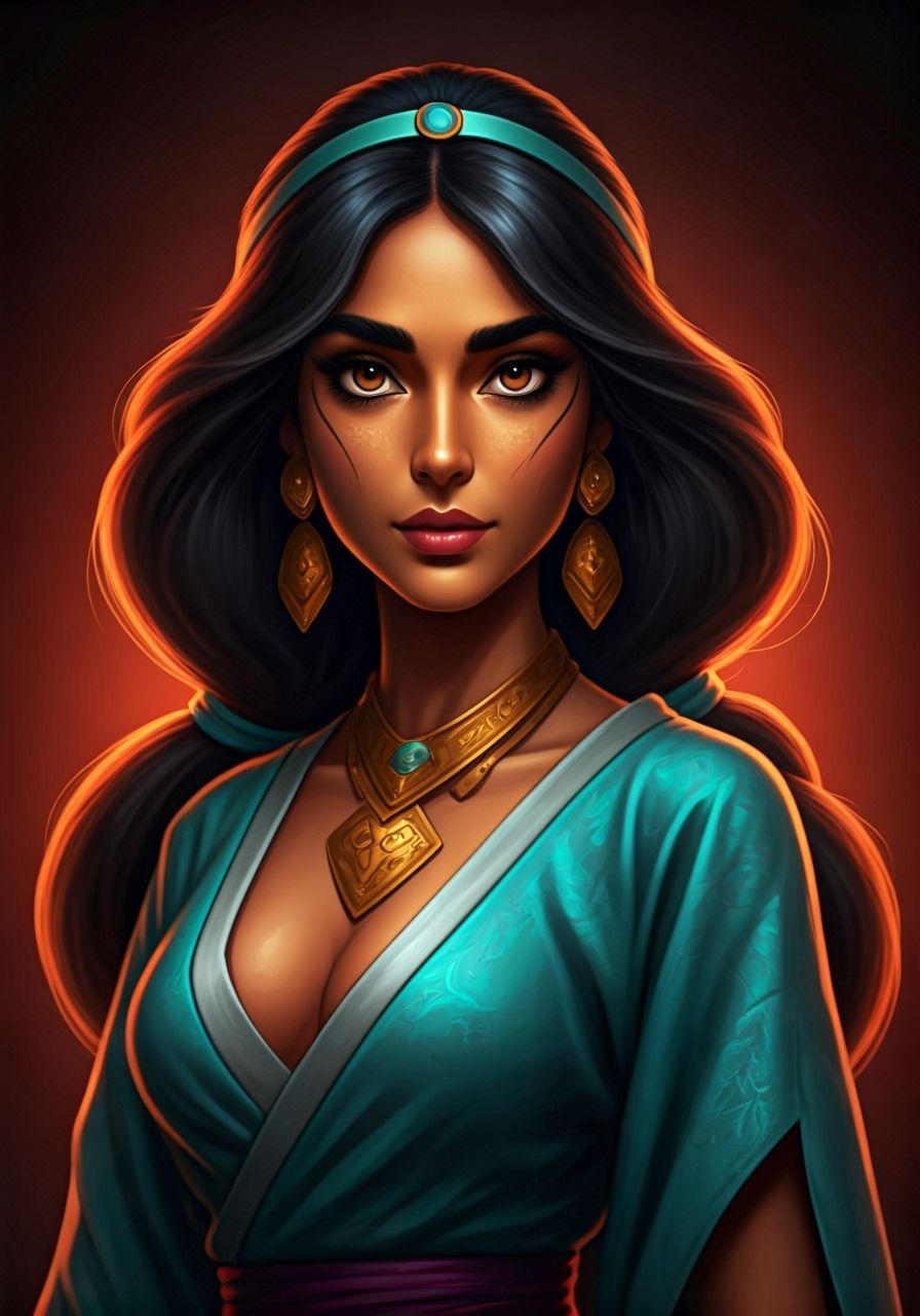 Cyberpunk Jasmine as Street Samurai