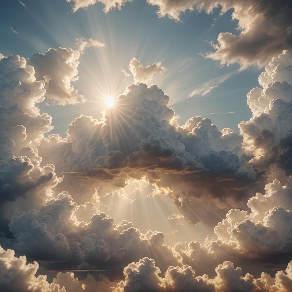 Divine Being in Heavenly Sunshine: Digital Matte Painting